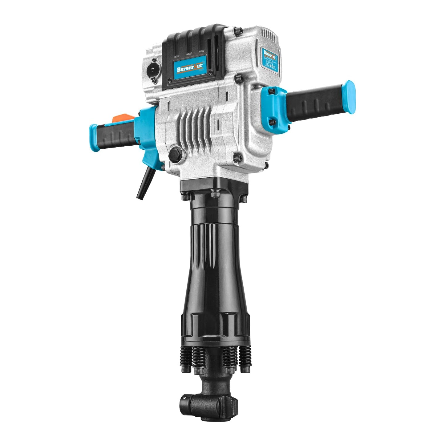 Berserker 50-Pound Demolition Jack Hammer with 4 pc. 1-3/16" Hex Chisels (Point & Flat Tips)
