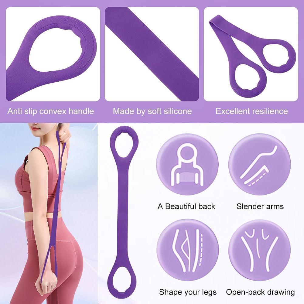 21 Fitness Resistance Bands-6 Tube Pedal Ankle Puller, Multifunction Tension Rope, Pedal Resistance Band with Handle Sit Up Exercise Equipment Home Gym Tummy Trainer for Men Women (Size:6 Tube)