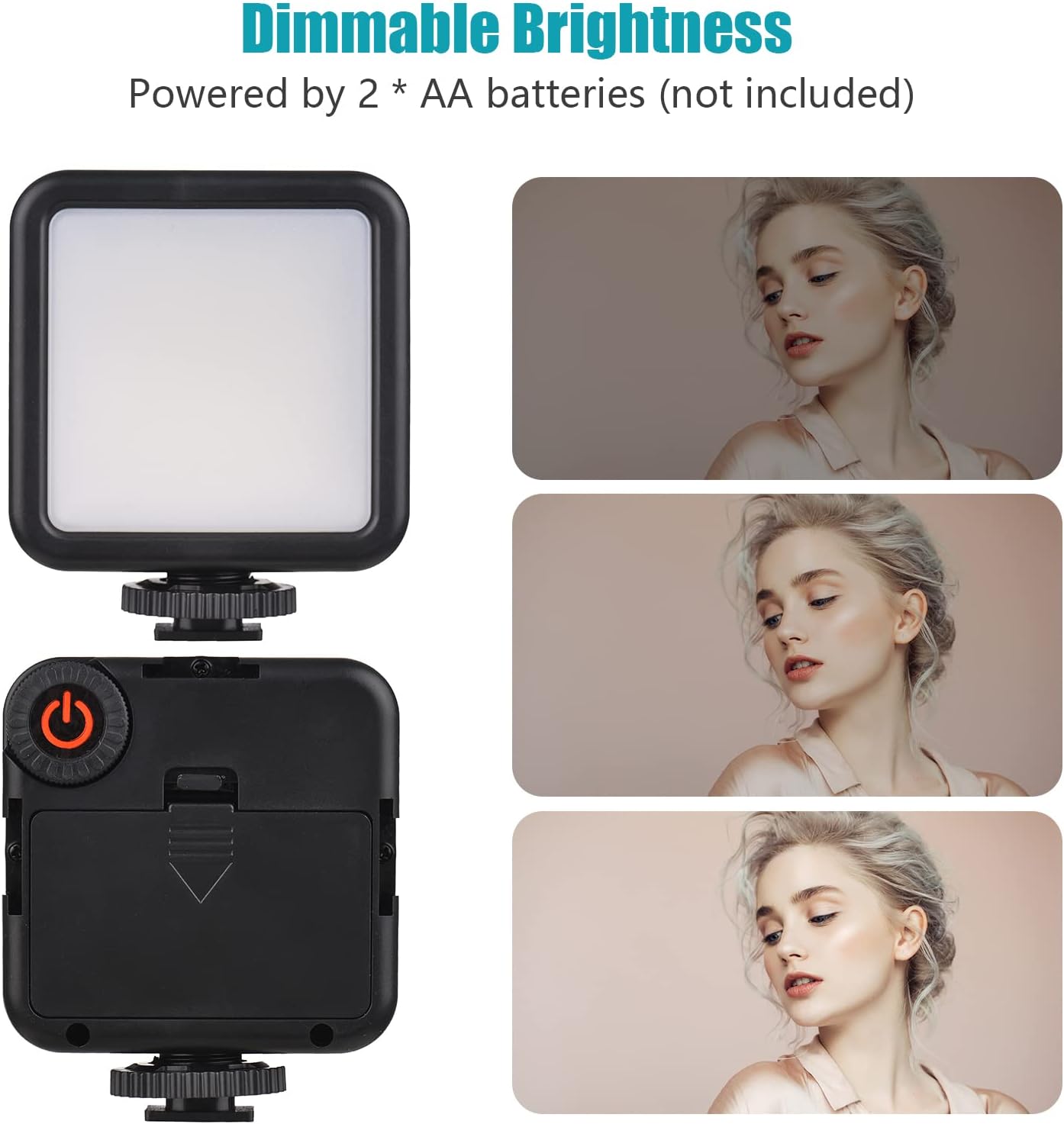 Andoer Smartphone Vlog Kit Mini LED Video Light + Cardioid Microphone + Extendable Phone Clip + Tripod with Adjustable