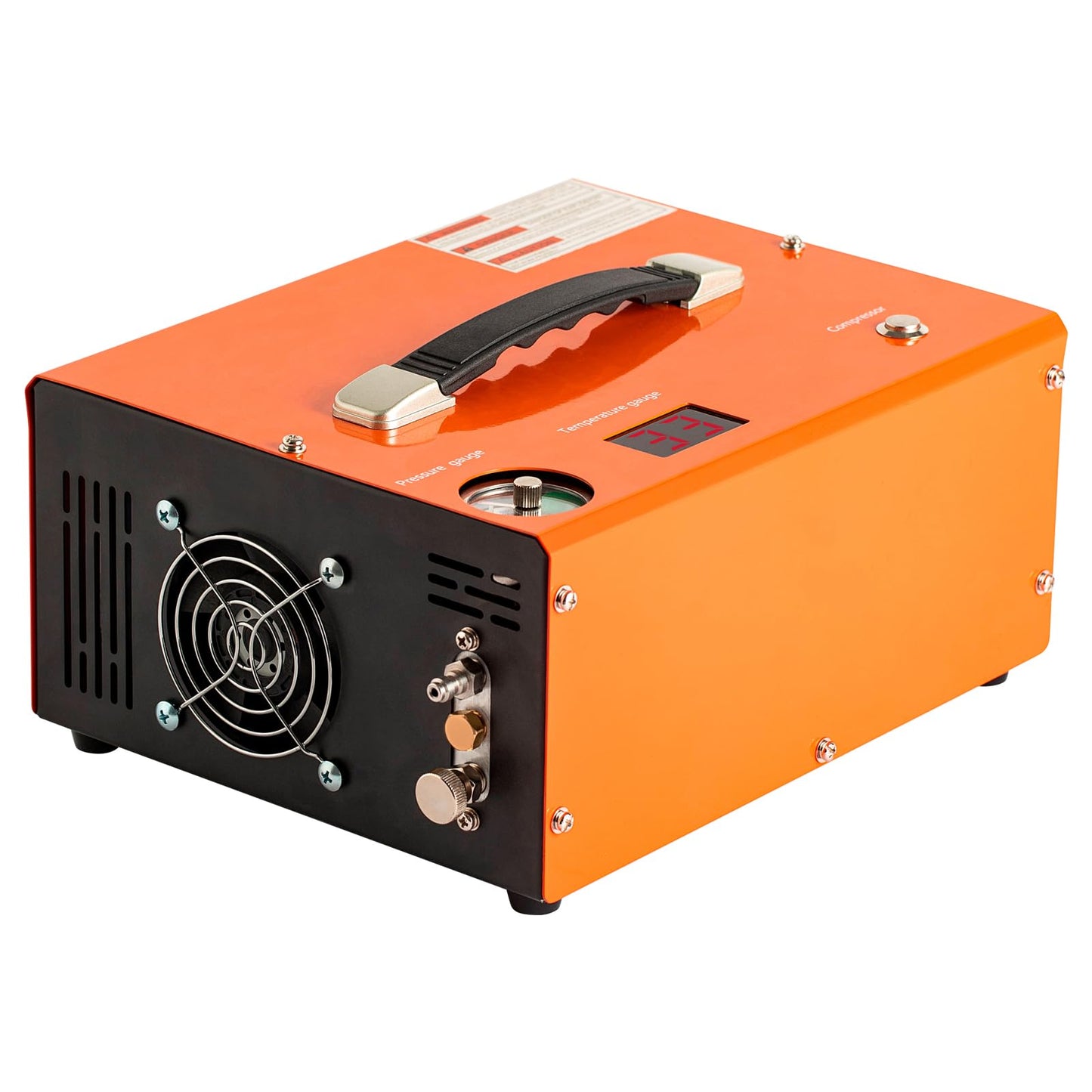 PCP Air Compressor 4500Psi/30Mpa, 300W Oil-Free Fast Fill Pump with Auto Shut-Off, Dual Power 12V DC & 110V AC, Built-in Fan, Portable Air Pump Paintball, Air Rifle, Airguns HPA Tanks