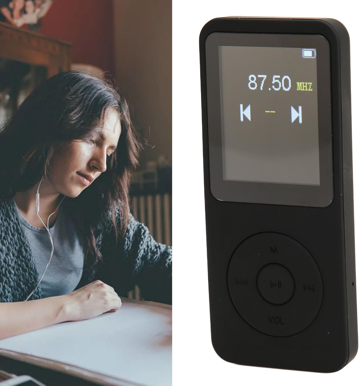 Zopsc MP3 5.0, Player with Bluetooth Portable Music Player with Built in HD Speaker, Photo Video Playback FM Radio