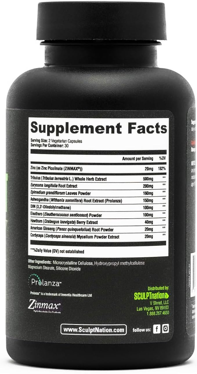 Sculpt Nation by V Shred Test Boost Max and Apple Cider Vinegar Gummies Bundle