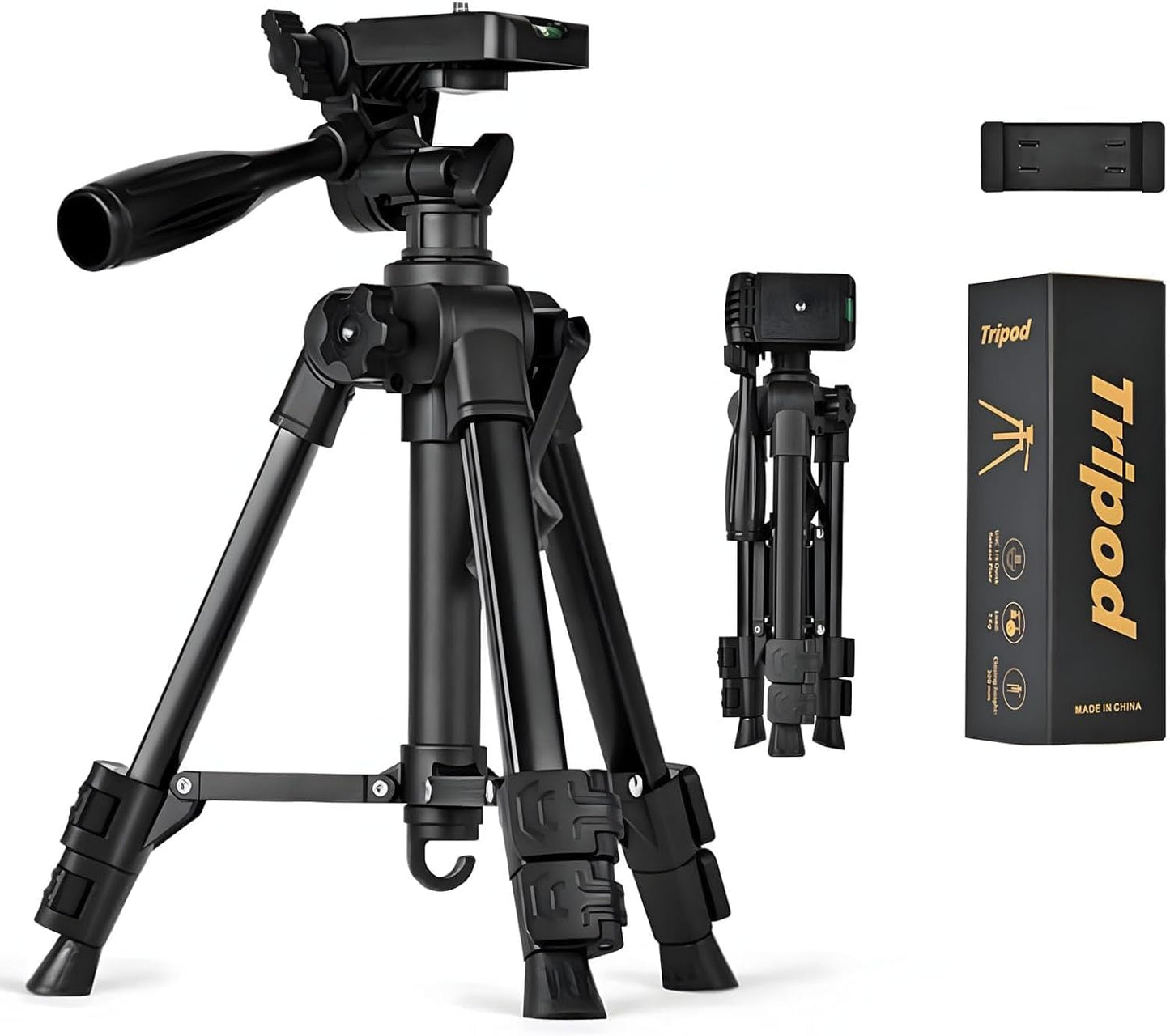 Dxxccoll 11"-25" 5 lbs 360 Small Tripod for Camera, Mini Tripod for Projector, Phone, DSLR, Laser Level, Portable
