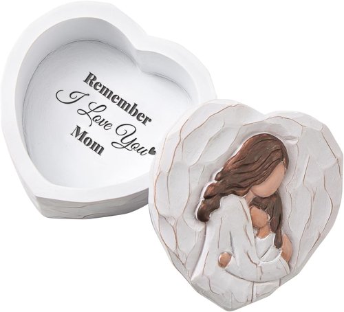 Mom and Daughter Figurine Keepsake Box - Hand-Painted 3D Jewelry & Trinket Box | Perfect Gift for Mother's Day