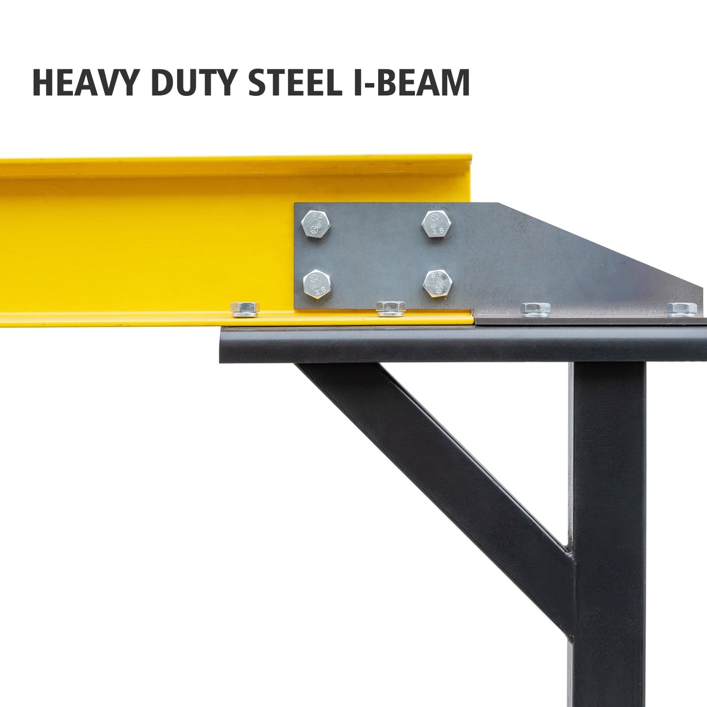 ExploreHorizon Adjustable Gantry Crane, 1 Ton Portable Lift Hoist with Height Range of 97" to 141", 2200 Lbs Load Capacity, Perfect for Factories, Construction Sites, Warehouses, and Auto Repairs