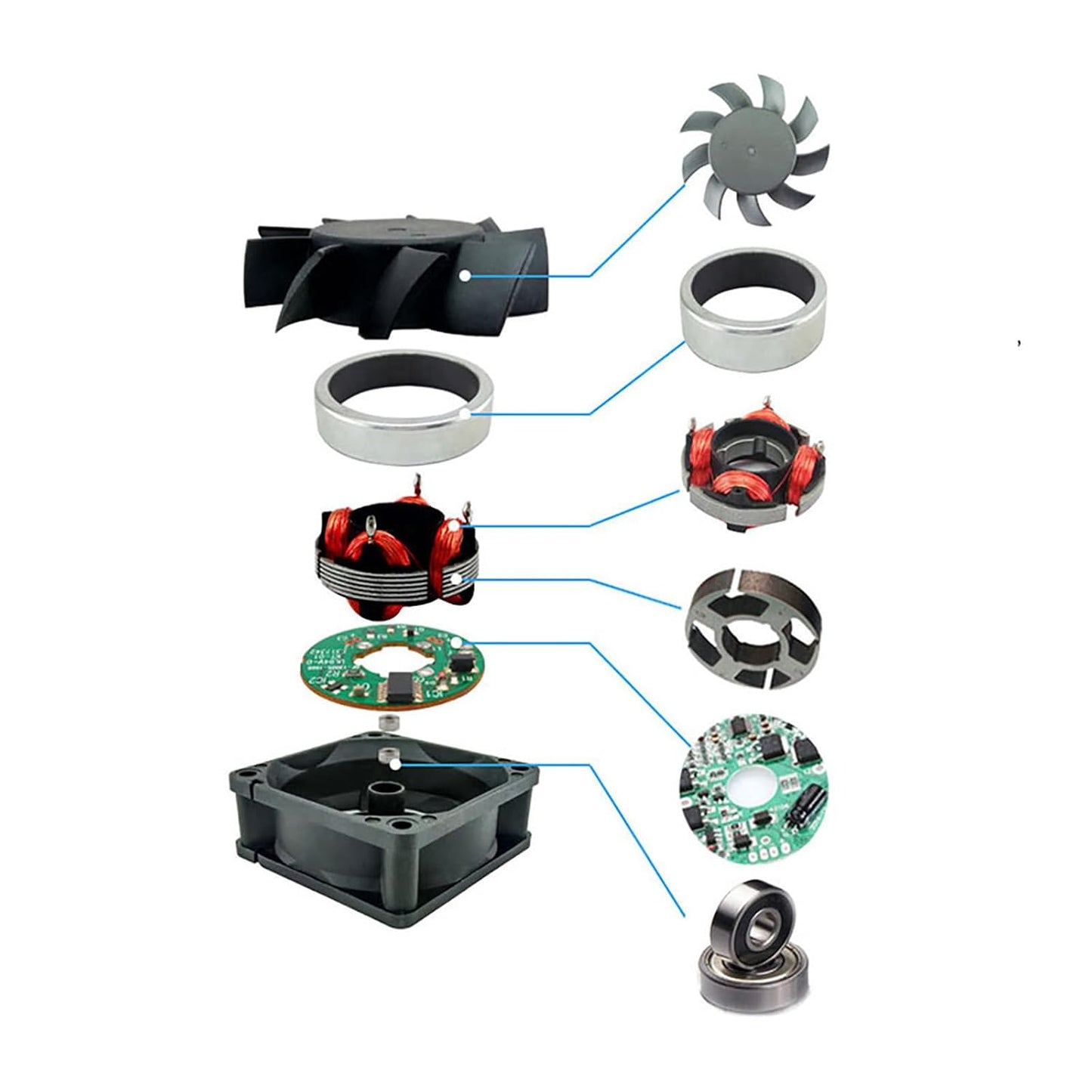 DUJVCZB FDCB8010B12 8010 4Pin 2Wire 12V 80mm 80mm 10mm Dual Ball Bearing Quiet Computer Case Fan DC x x High Speed