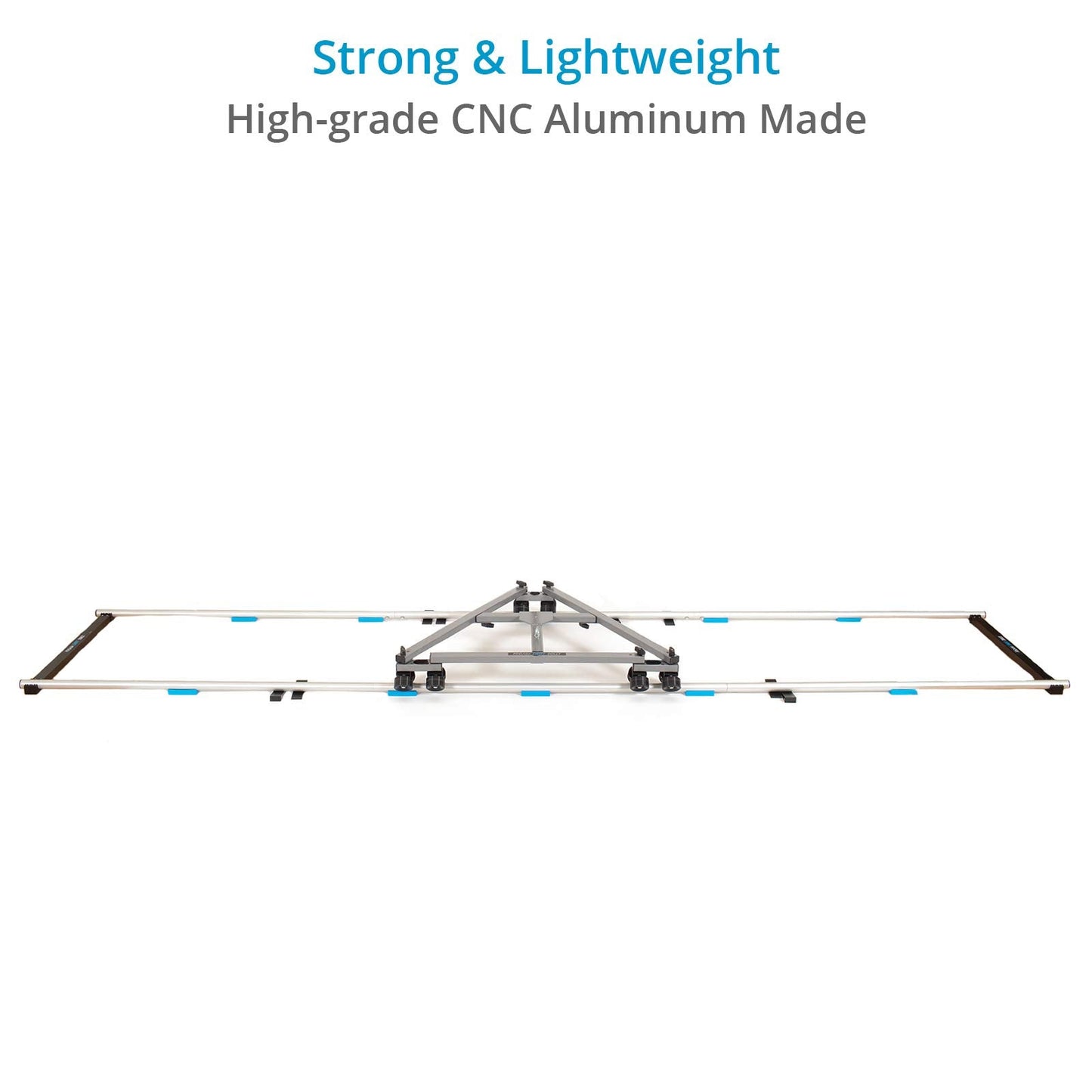 PROAIM 12ft Straight Aluminum Camera Dolly Track. Diameter-32mm. Center Distance -28”. Payload up to 400kg / 882lb. (P-TRK-12)