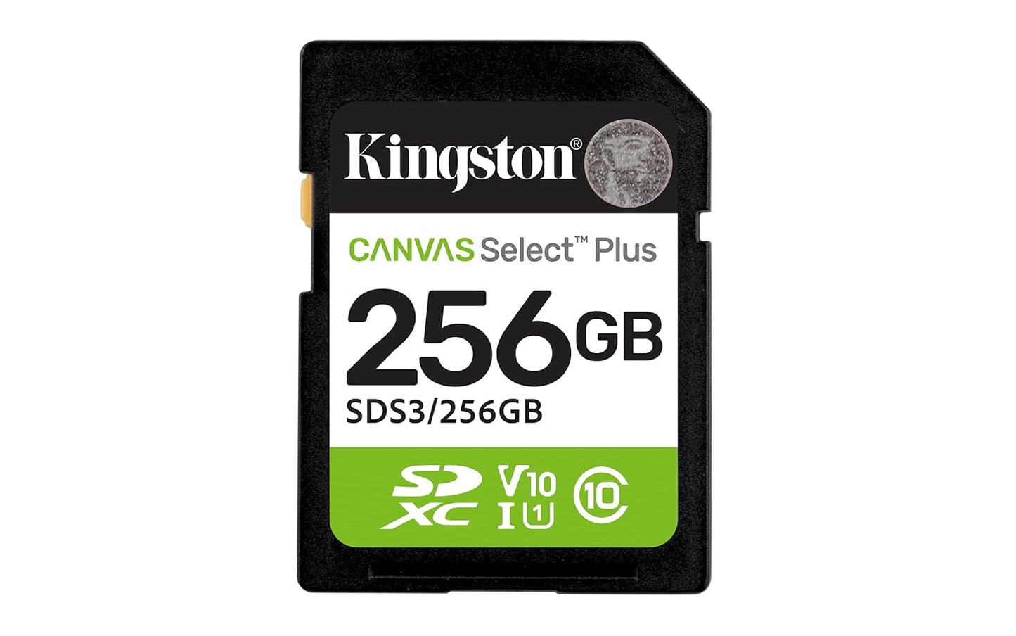 Kingston 256GB 150MB/s 10, U1, V10 SDS3/256GB Canvas Select Plus SD Card | Up to | Class UHS-I, |