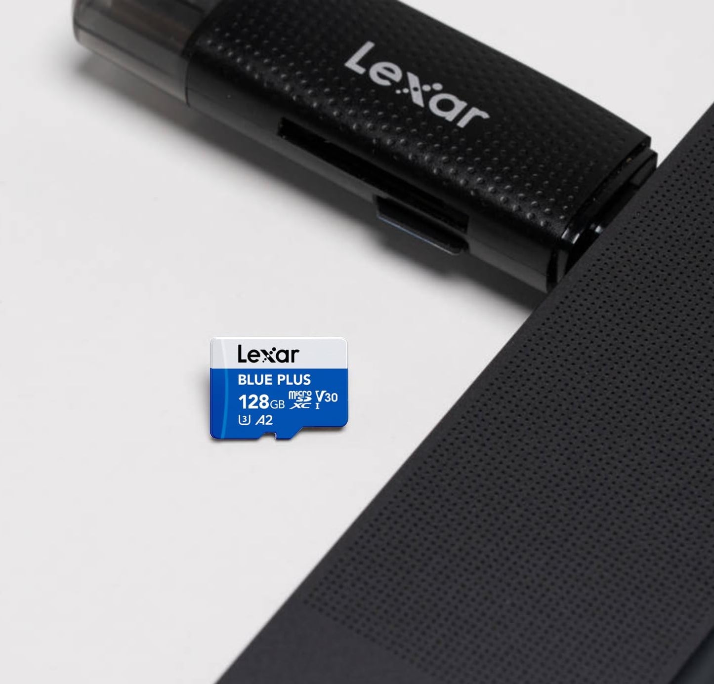 Lexar 128GB 170MB/s C10 A2 U3 V30 Blue Plus MicroSD Memory Card UHS-I with SD adapter, up to read / / / microSDXC