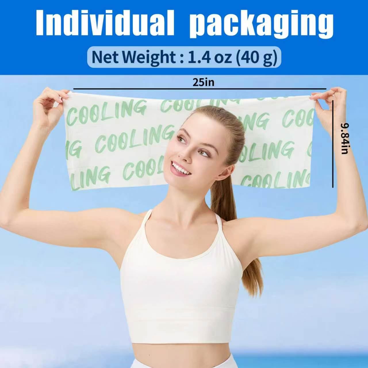 30 Pack Cooling Body Wipes, Alcohol-Free Cooling Towelettes Cooling Towel Alternative for Outdoor Sports, Camping, Hiking, Workout & Hot Weather(Green)