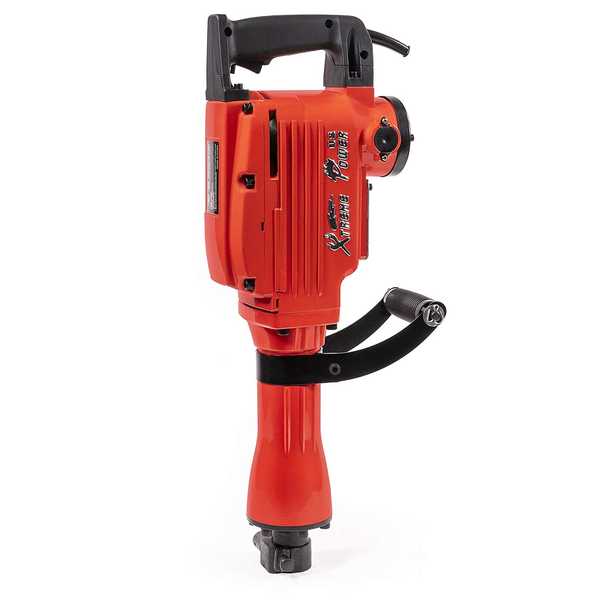 XtremepowerUS 2200W Demolition Jack Hammer Flat Chisel Bull Point Chisel Bits Demo Chipping Hammer Concrete Pavement Breaker DIY Construction Concrete Floor Breaker Punch Drill