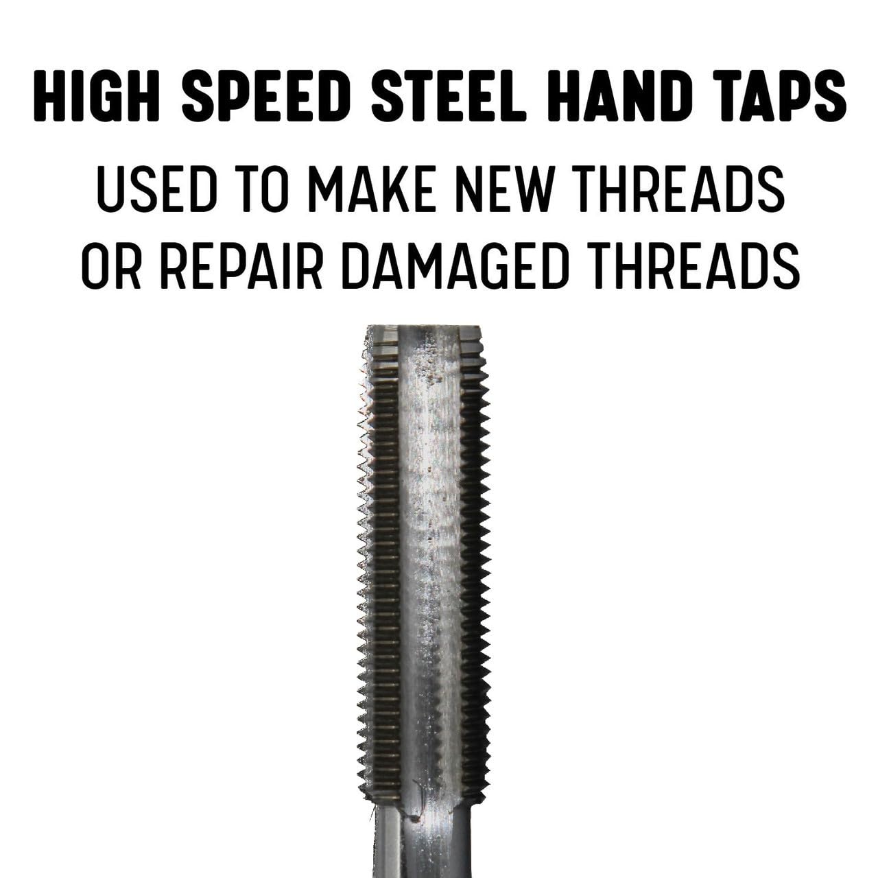 Drill America 21 Piece NC HSS Round Tap and Die Set (1/4-1/2) with 1-1/2 OD Round Dies and Handles