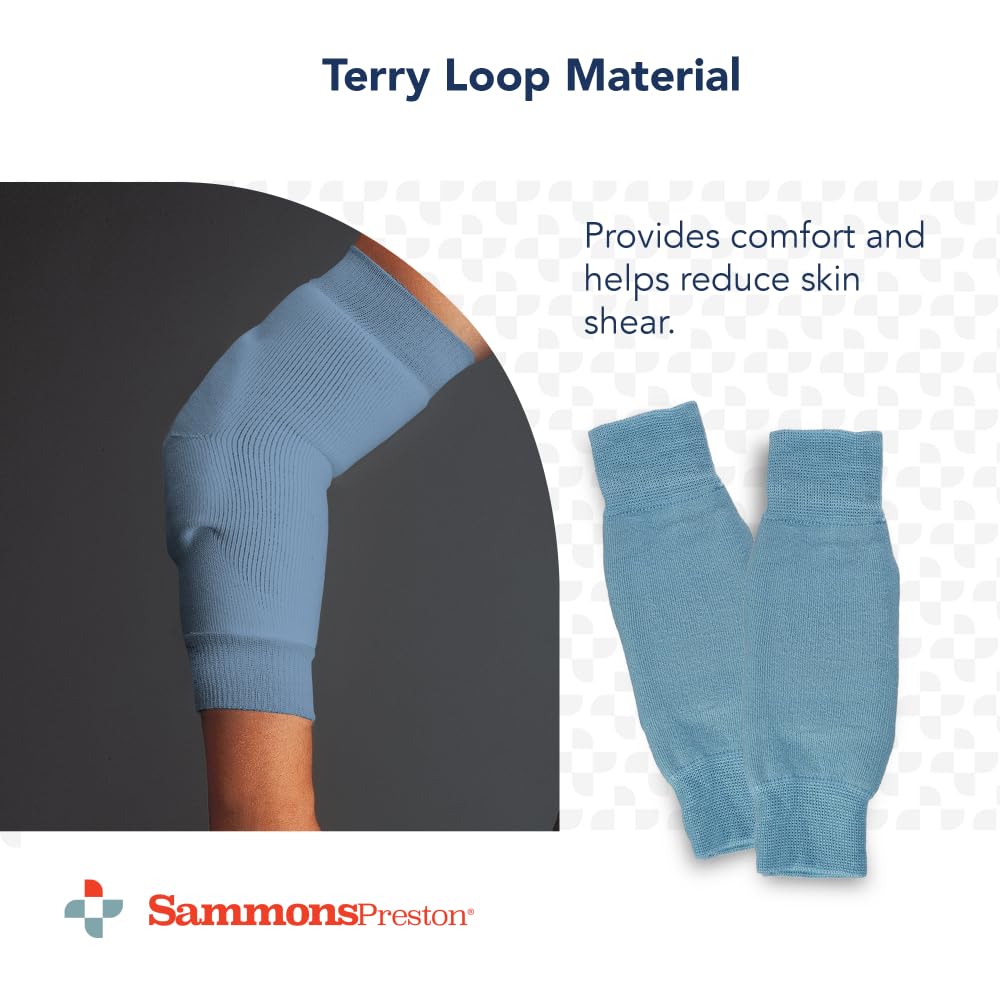 Rolyan Premium Heel/Elbow Protector, Medium, Blue, Foam Padded Sleeve for Skin Protection and Shock Absorption from Impacts, Durable Cushioned Sleeve for Athletic Use in Diffusing Pressure