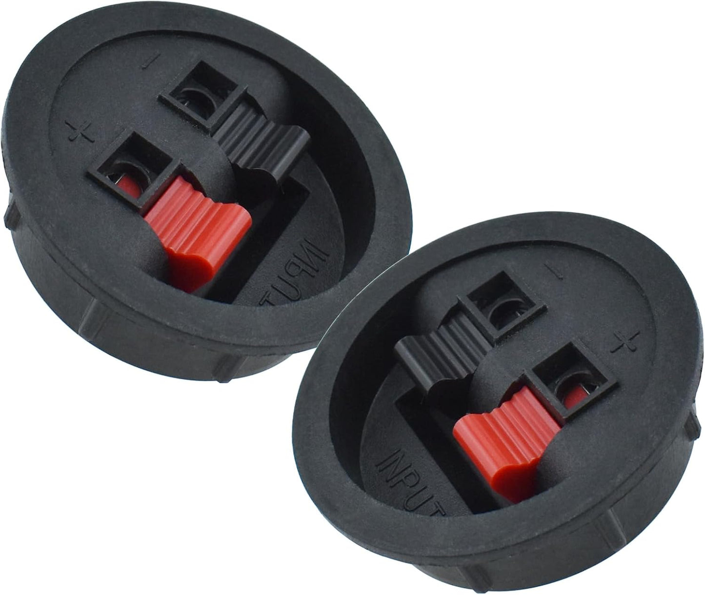 UBANU 2 Pack Speaker Box Terminal Cup, Round Spring Subwoofer Box Terminals Binding Post Wire Connector for Car Speaker