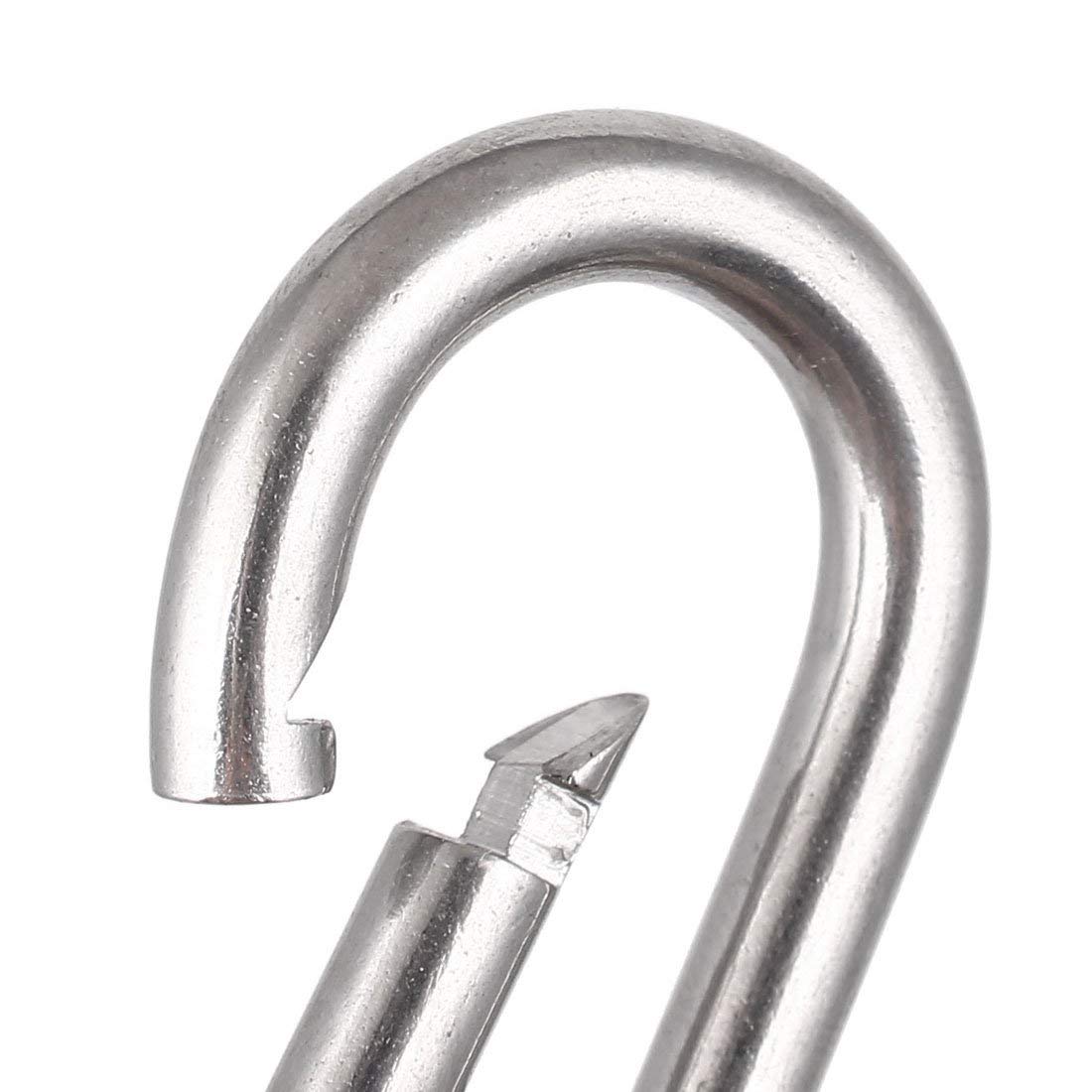 3.1 Inch M8 Steel Spring Snap Hook, Holds to 396lb/180kg (Max) for Gym,Exercise Machine, Heavy Duty Clip Keychainr, Set of 4