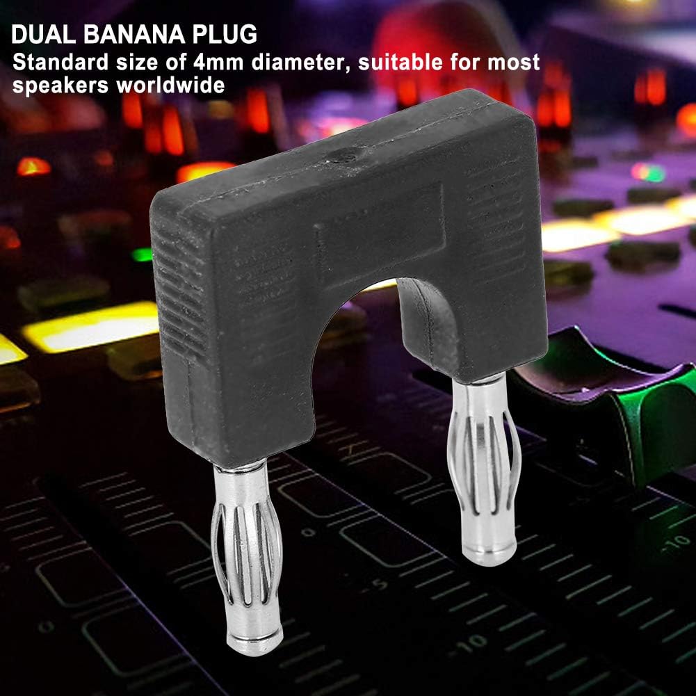 Spryflower 20Pcs 4mm 3mm, Dual Banana Plug, Brass - Proof U - Shaped Audio Adapter Connector for Speaker Cables up