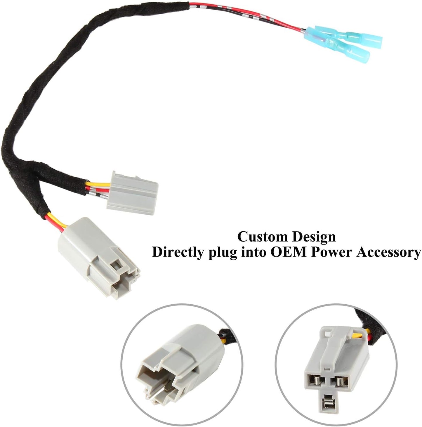 12 2001-2022 RED WOLF Volt Power Adapter Wiring Harness Switch Connector Plug w/Fuse for Chrysler Dodge Ram Power