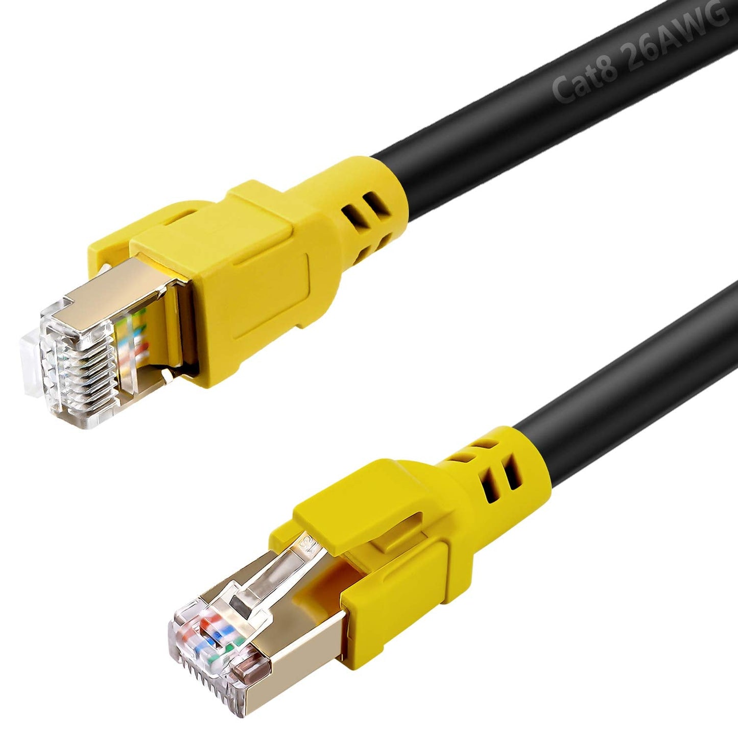 Nanxudyj 8 1.5 40Gbps 2000MHz 26AWG RJ45, Cat Ethernet Cable ft, High Speed Network Patch Cord, Heavy Duty SFTP Short