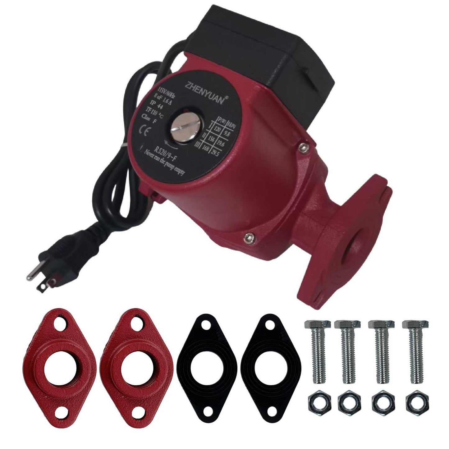 UPS26-99FC Circulator Pump/Boiler Pump 1/6HP Cast Iron Compatible with Grundfos 52722512 Radiant Heating/Hydronic Heating/Fan Coil Heating/Solar & Other System Types 115V