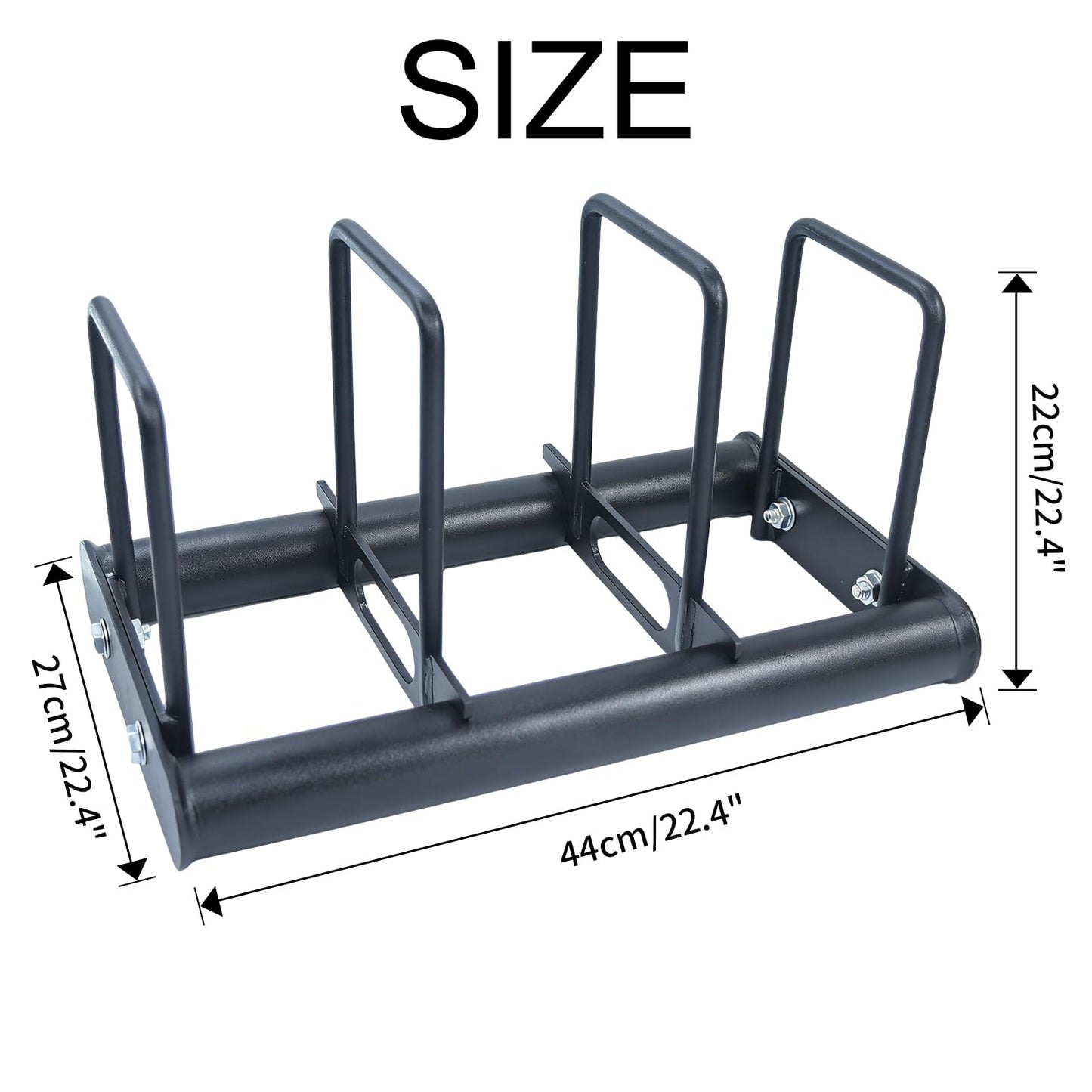 Weight Rack with Dividers 660 LBS Capacity Olympic Weight Plate Rack for Home Gym Freestanding Dumbbell Organizer with 3-Section Spacing for Thin & Thick Plates