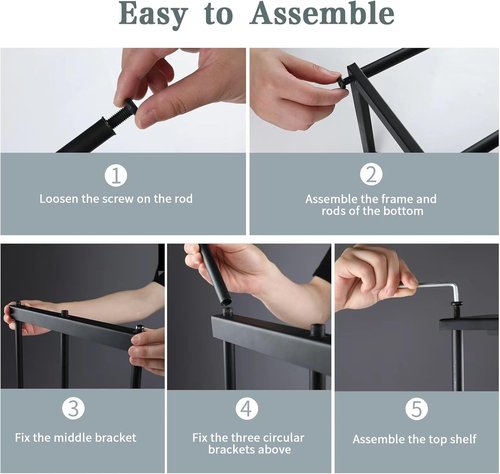 Camping Chair Rack - Wall-Mounted Metal Organizer with 4 Hooks for Garage Storage & Beach Chairs