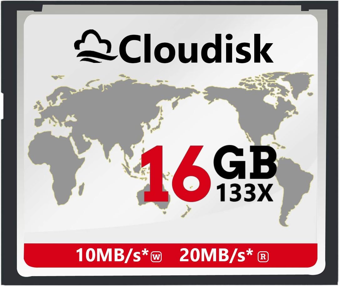 Cloudisk 16GB 133X 2.0 (16 Compact Flash Card CF Card Performance for DSLR Camera, Vintage Digital Camera and Industry
