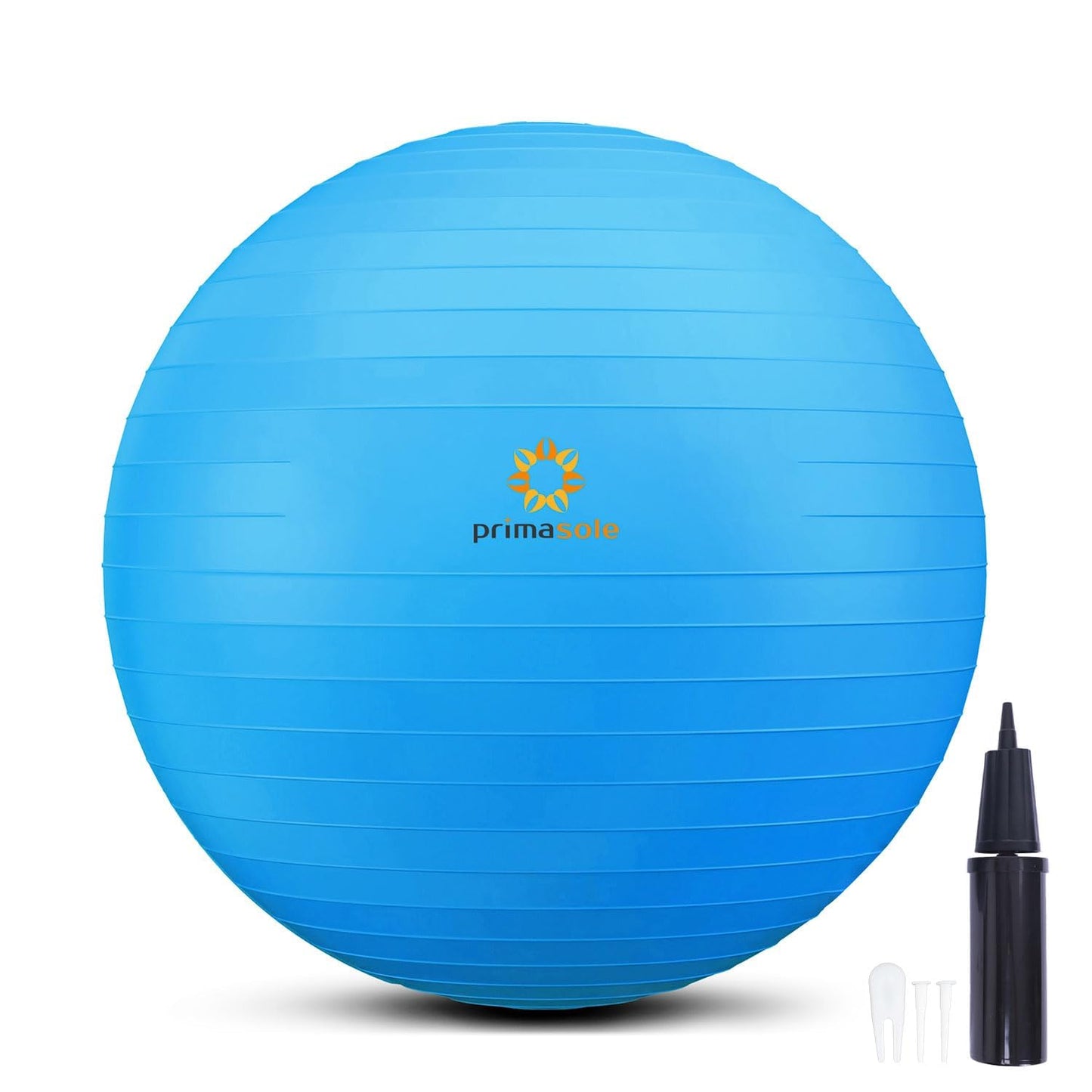 Primasole 45cm Anti-Burst Yoga Ball for Pilates, Core Strength, Pregnancy & Office Chair - Stability Ball for Home & Gym Workout (17.7 Inch, Blue)‌