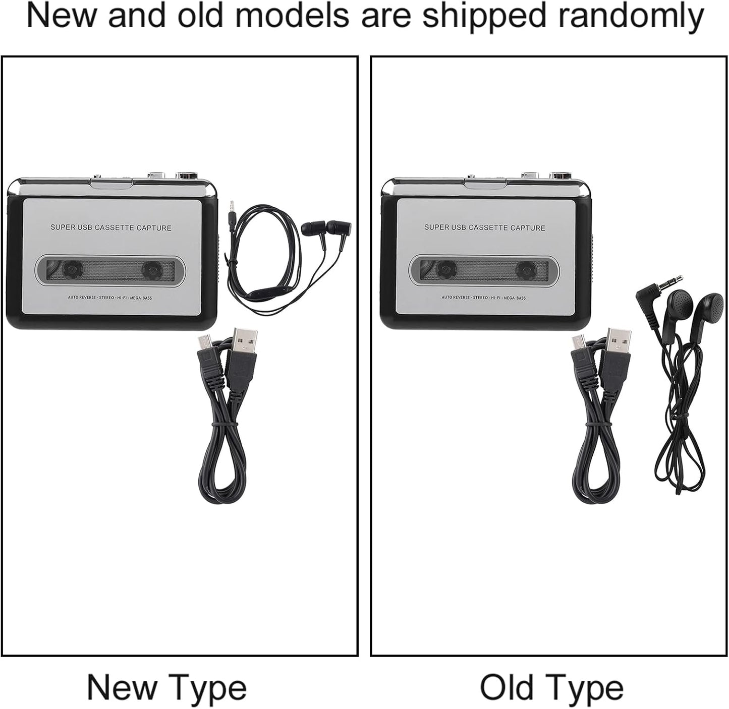 Cassette Cassette MP3 Portable Player Recorder Converter, Tape to Converter Convert Tapes to Digital Files via USB
