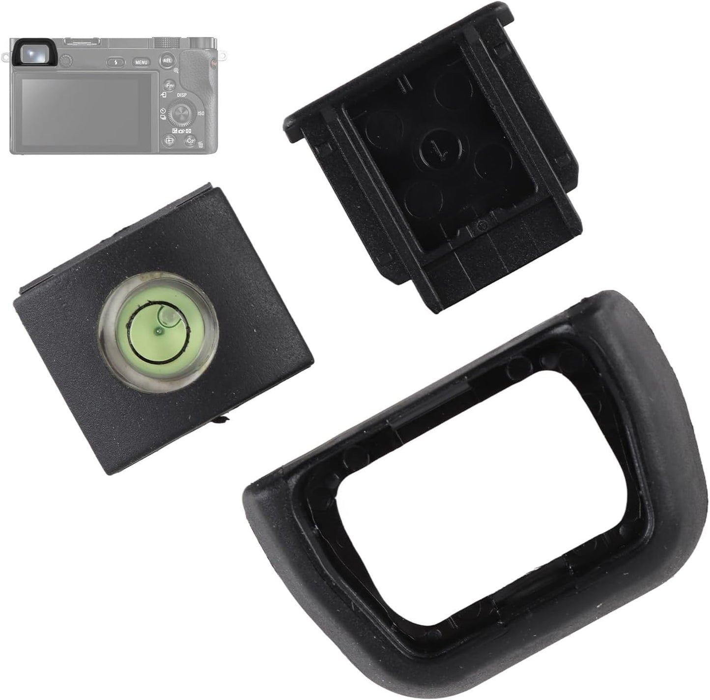EP-10 A6000 A6100 A6300 A5000 Camera Eyecup, Viewfinder Cover, Cold Shoe Cap, Level for Cameras