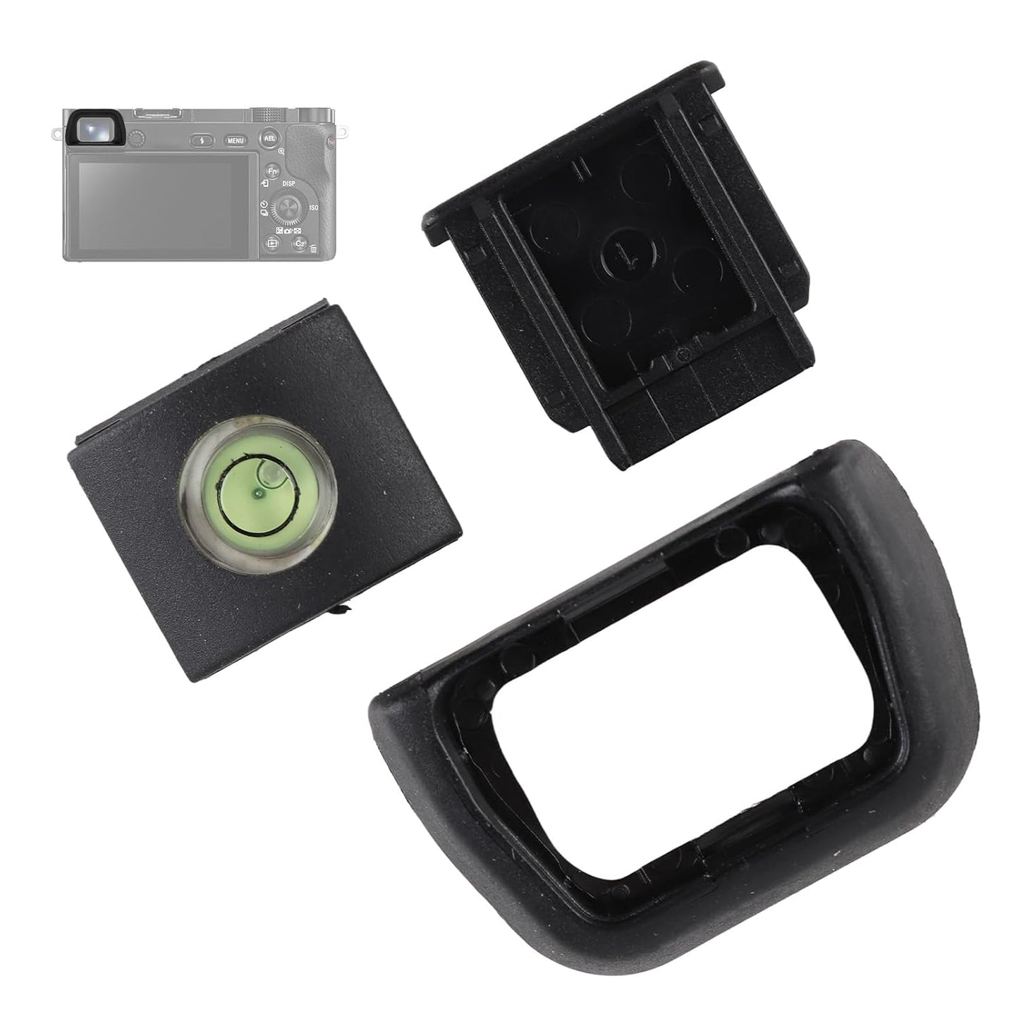 ZTTW Set A6000 A6100 A6300 A5000 Camera Eyecup Viewfinder Eye Cup Cold Shoe Cover with Level Device Compatibility