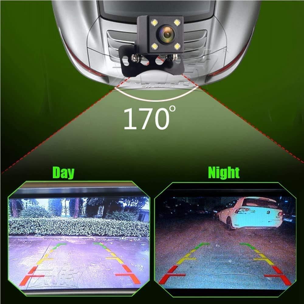 CAMECHO 170 12 Vehicle Backup Camera Waterproof Car Rear View Camera Wide Angle LED Night Visions Backup Reversing