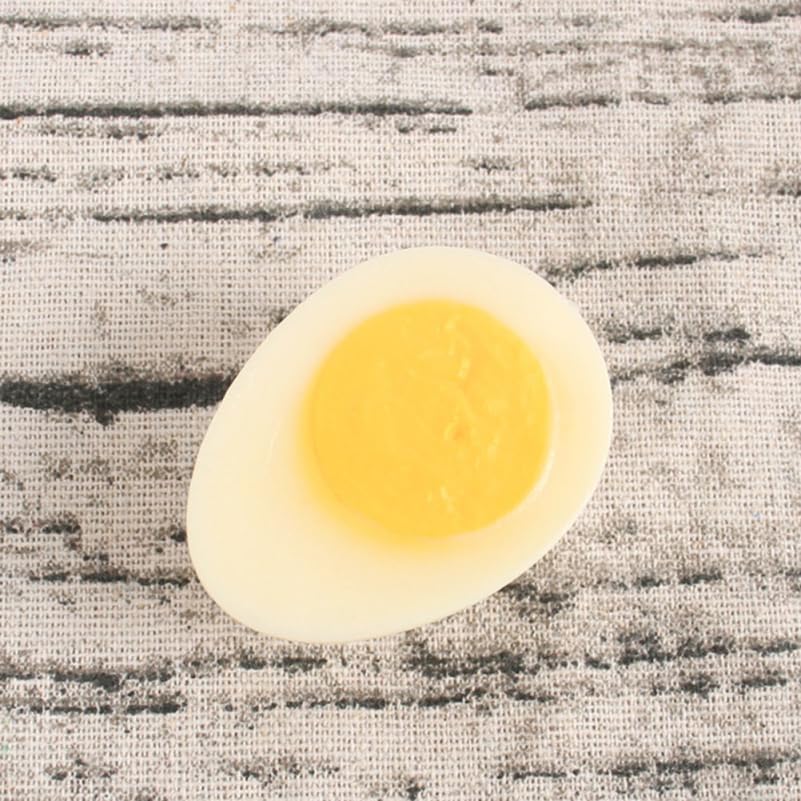 4pcs TOYANDONA Boiled Egg Model PVC Artificial Food Props for Photography Realistic Faux Egg Kitchen Decor for DIY