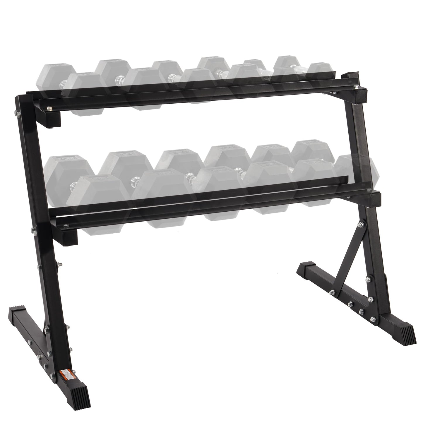 BalanceFrom Dumbbell Rack Multifunctional Weight Stand for Home Gym, 2 Tier Weight Rack