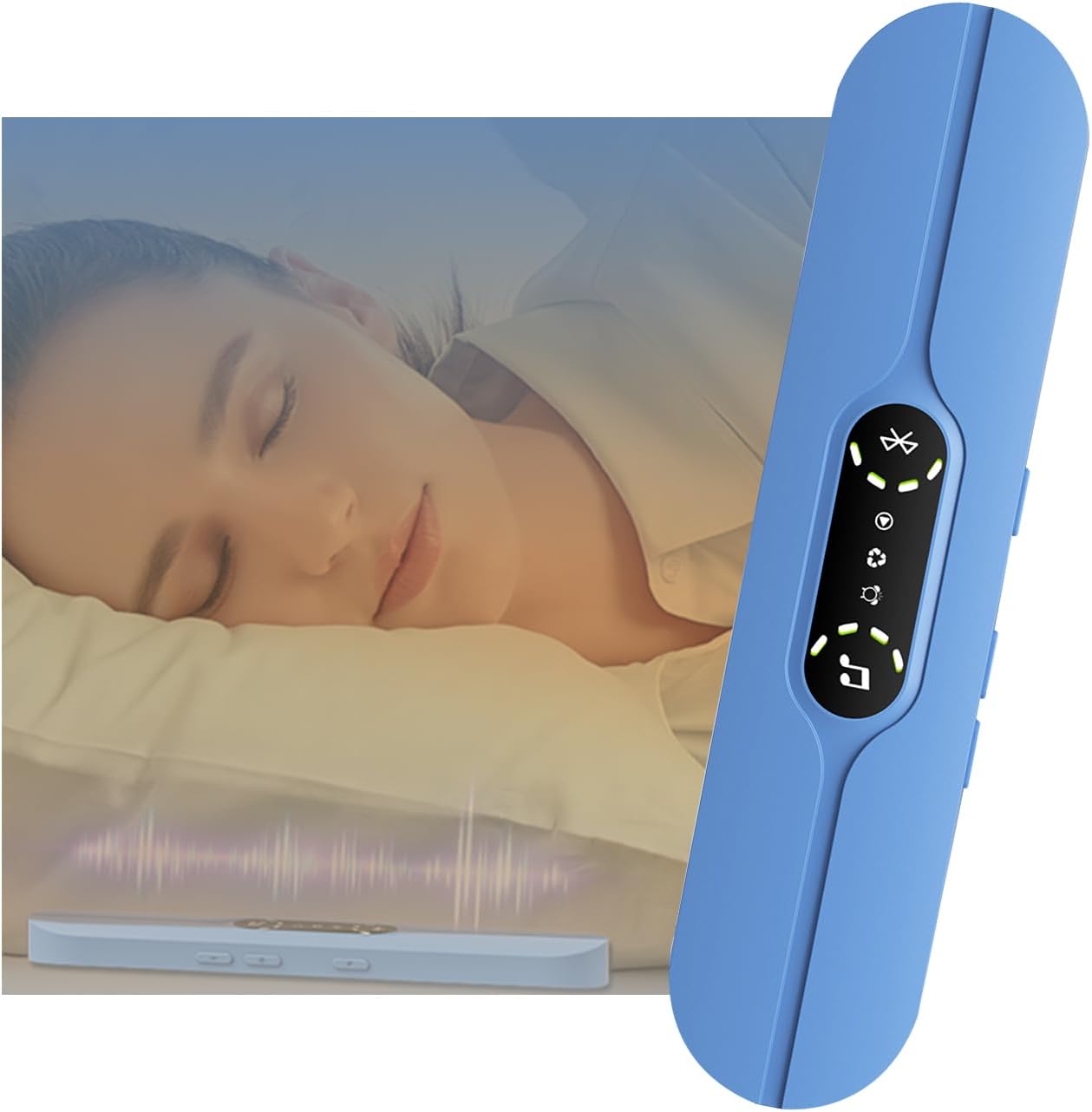 borotess 10 Pillow Speaker for Sleeping, Mini Bone Conduction Bluetooth Under Pillow Speaker with Soothing Sounds