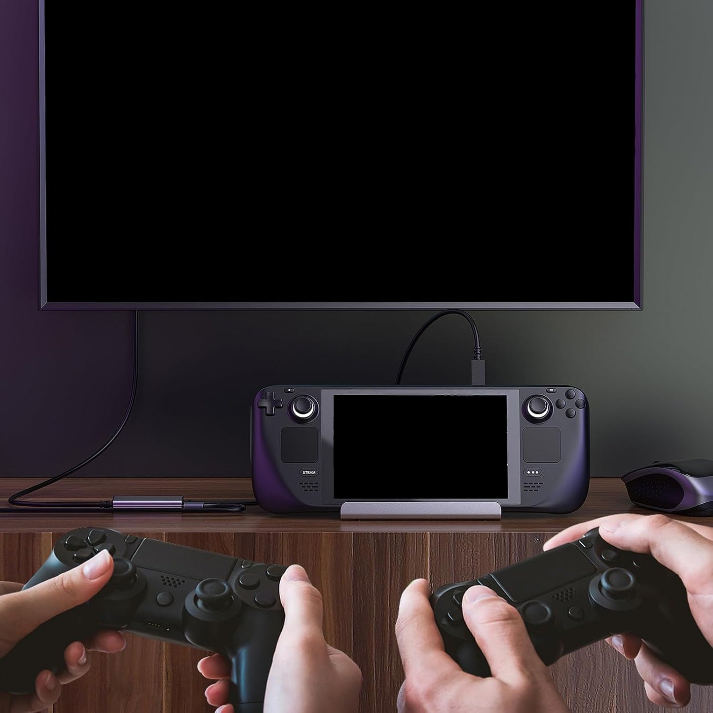 VLSQHNCF [4K@60Hz] PD60W USB C to HDMI Adapter, Fast Charging Double Monitor, USBC to HDMI Adapter Docking Stations