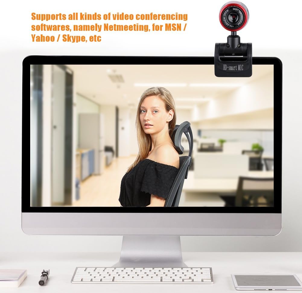 Mugast 16MP 360 60 USB Webcam with Microphone, Web Camera with Rotation of Horizontal and Vertical for Both Laptop