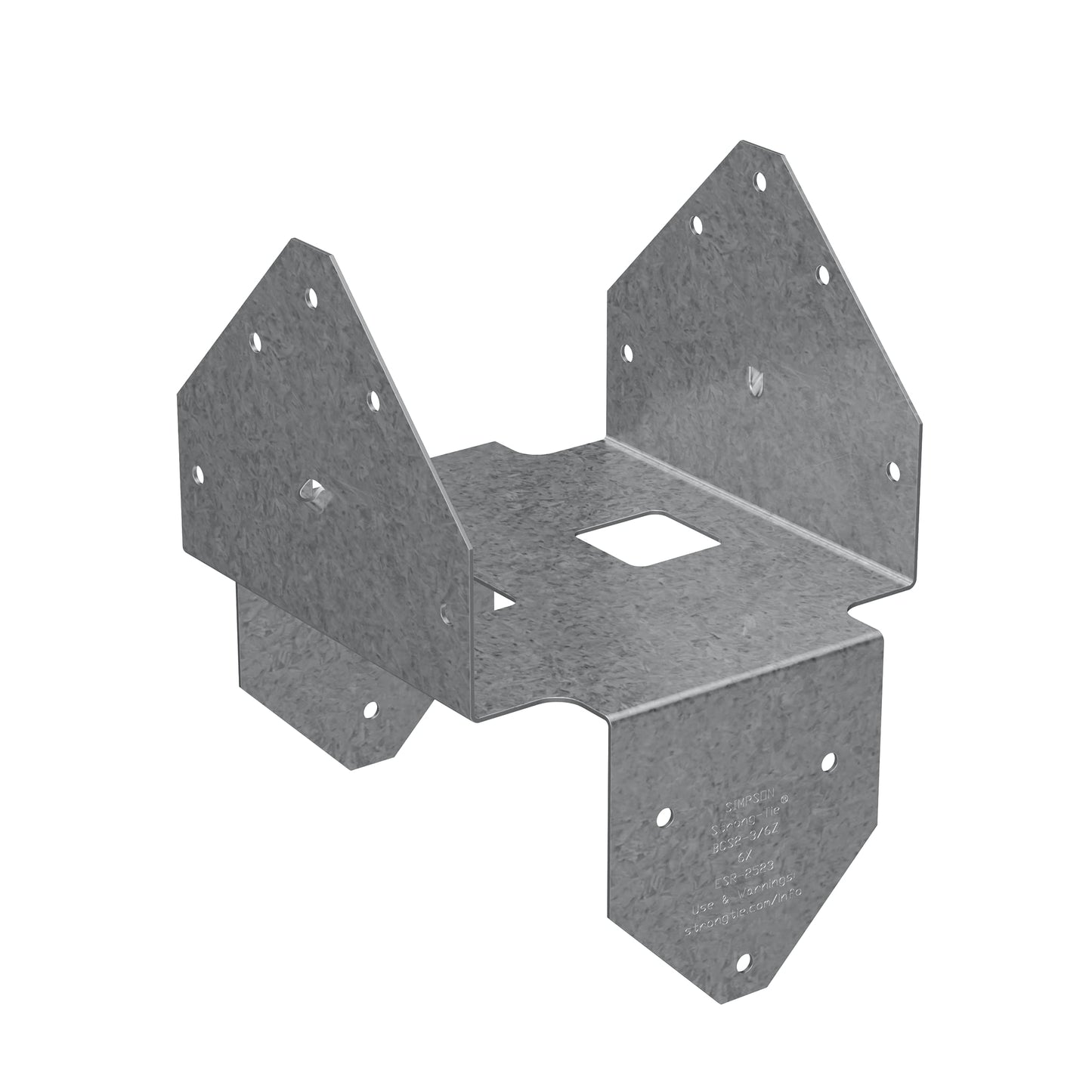 Simpson Strong-Tie BCS2-3/6Z BCS ZMAX Galvanized Post Cap for Triple 2X Beam, 6X Post (Pack of 10)