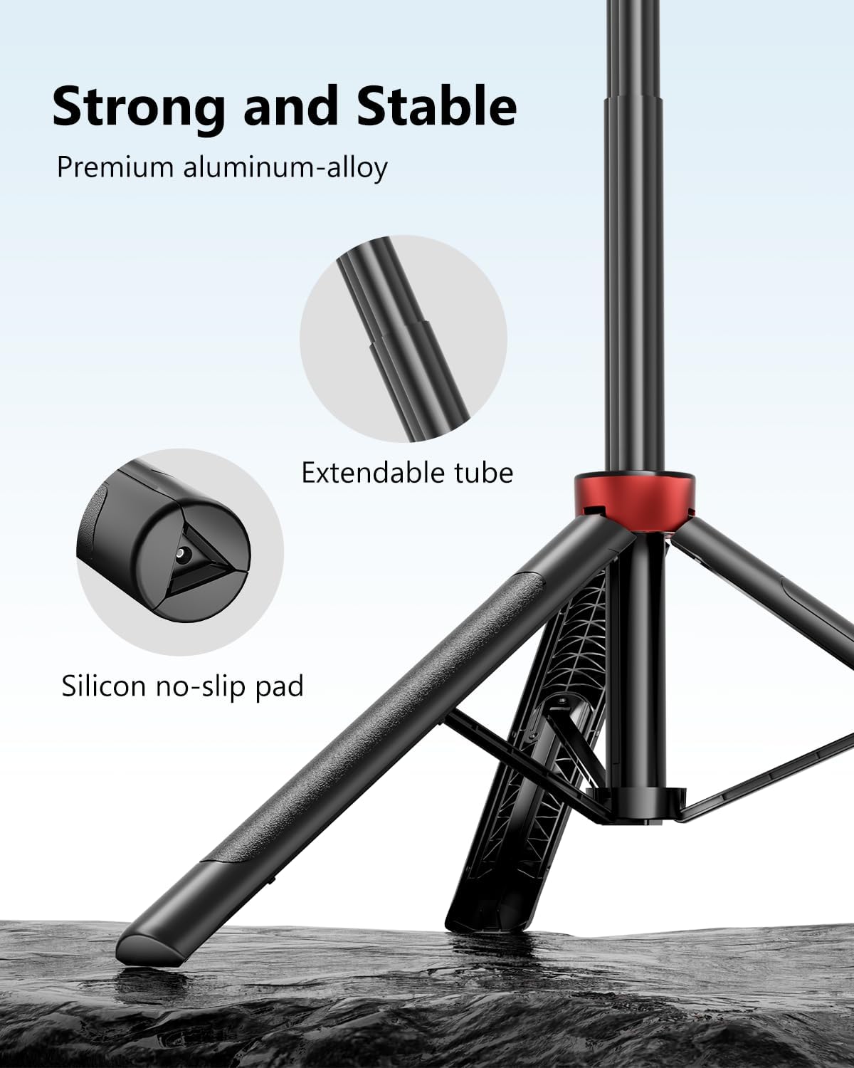 Aureday 72" Phone Tripod and Selfie Stick, Cell Phone Tripod Stand with Wireless Remote & Extendable Phone Mount