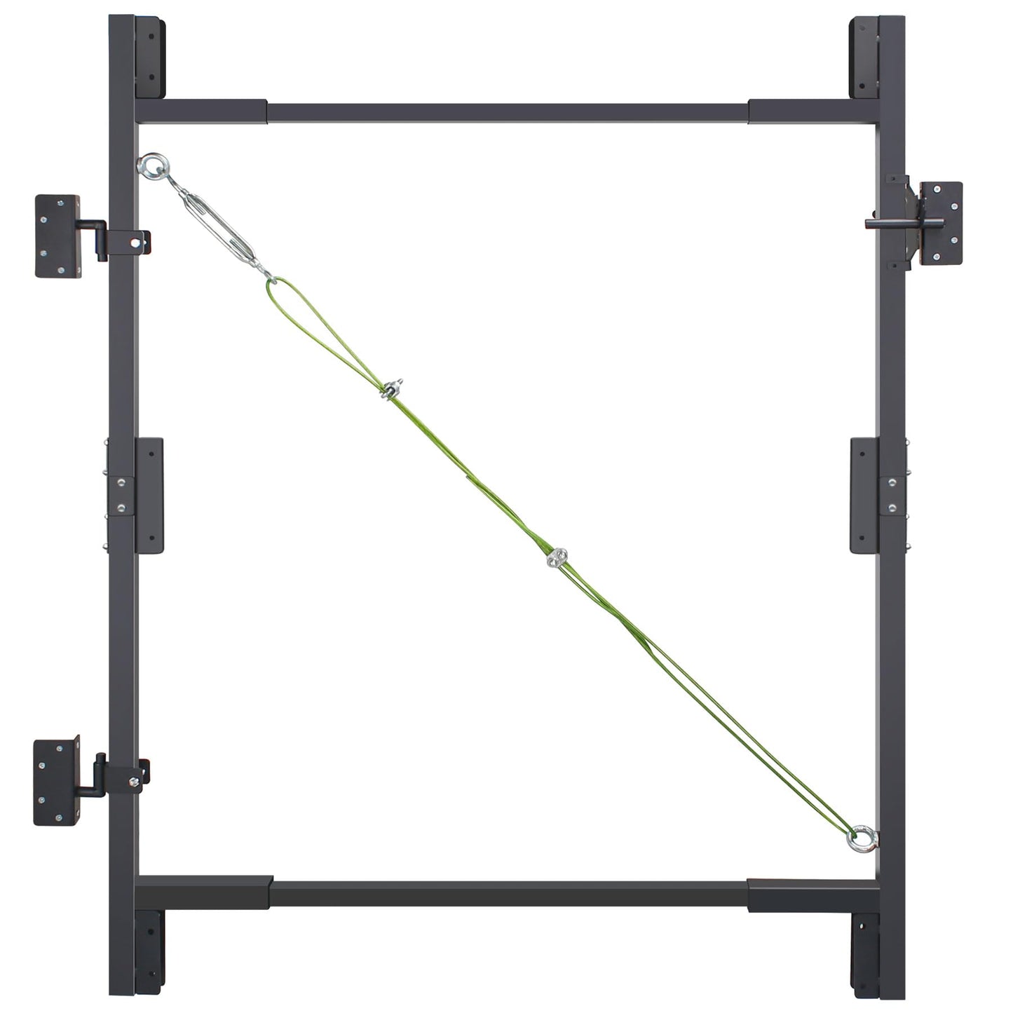 Steel Frame DIY Gate Building Kit,Fence Gate Kit Suit for 36-60" Wide Openings Up to 7 Feet High Fence,Fits 1" x 4" & 2"x4" Wood