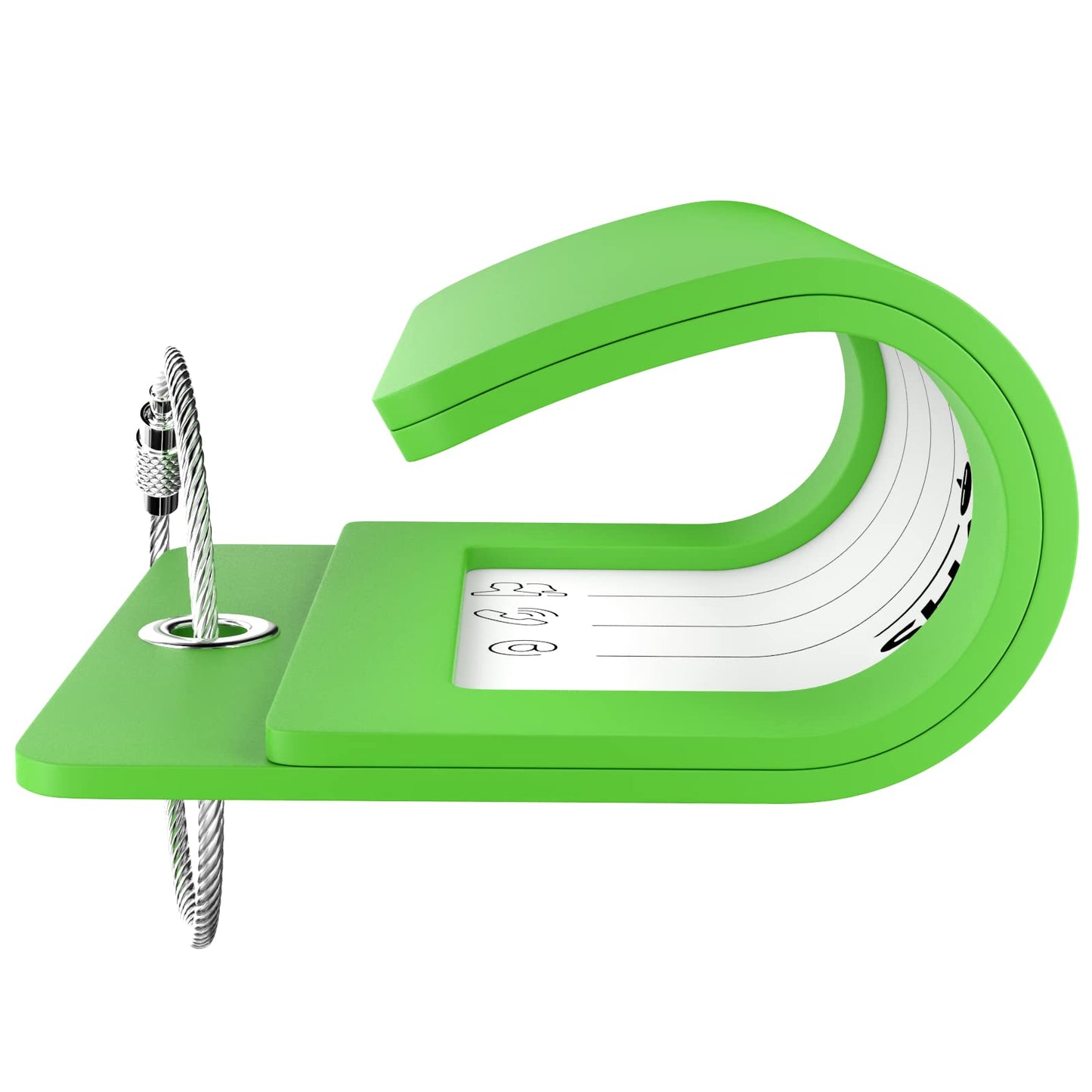 Shacke Luggage Tag Initial – Fully Bendable Tag w/Stainless Steel Loop (Letter J)