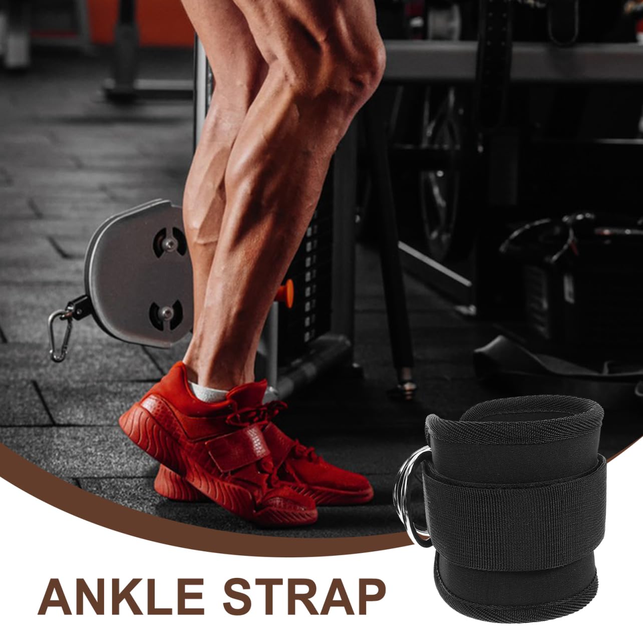 SUPVOX 2Pcs Gym Ankle Straps for Cable Machine: Padded Leg Kickback Straps with Heavy-Duty D-Rings for Glute, Hamstring and Hip Strength Training