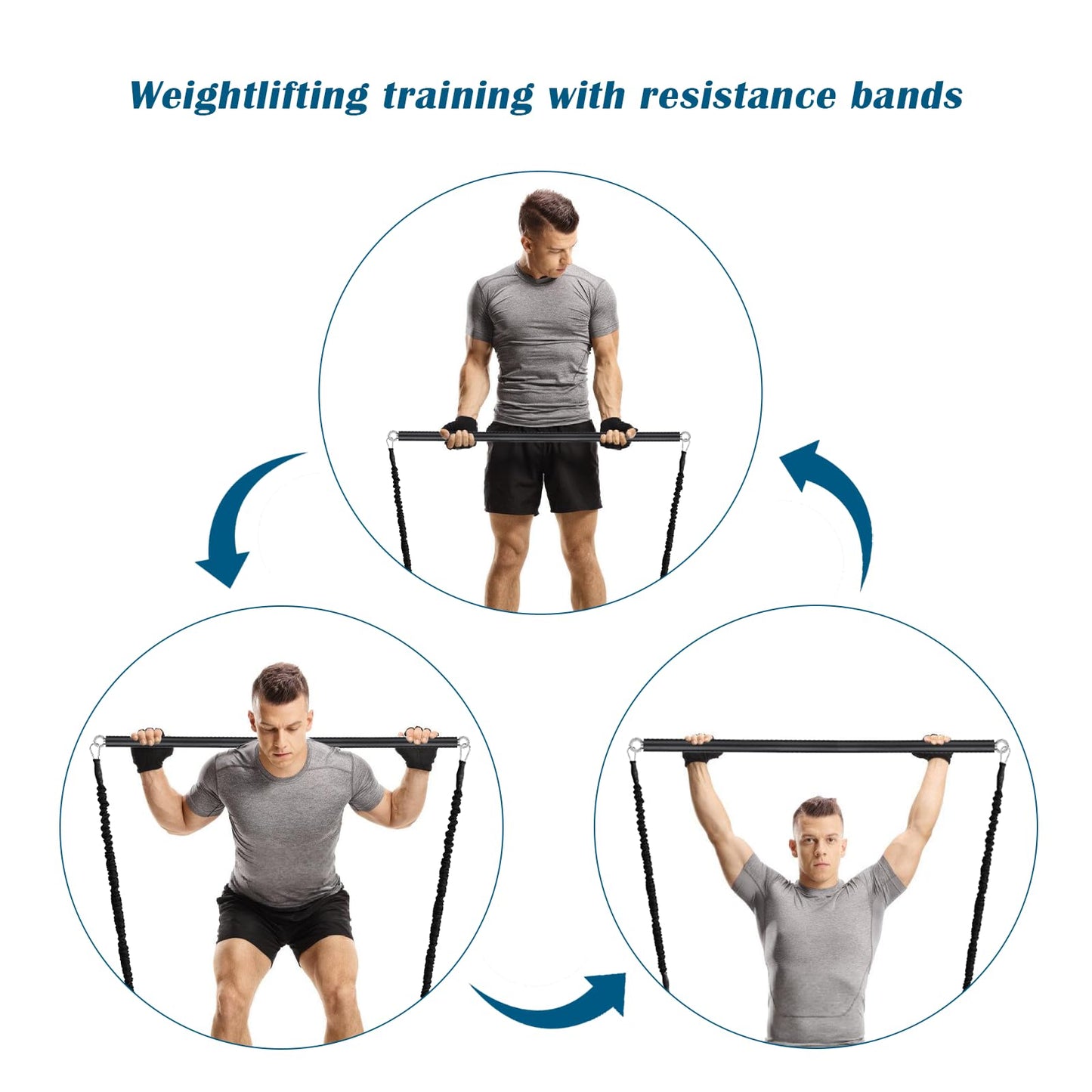 Prebene LAT Pull Down Bar, Gym LAT and Lift Pulldown Attachments, Straight Bar, Resistance Bands Bar, Home Gym Equipment, Muscle Building, Black