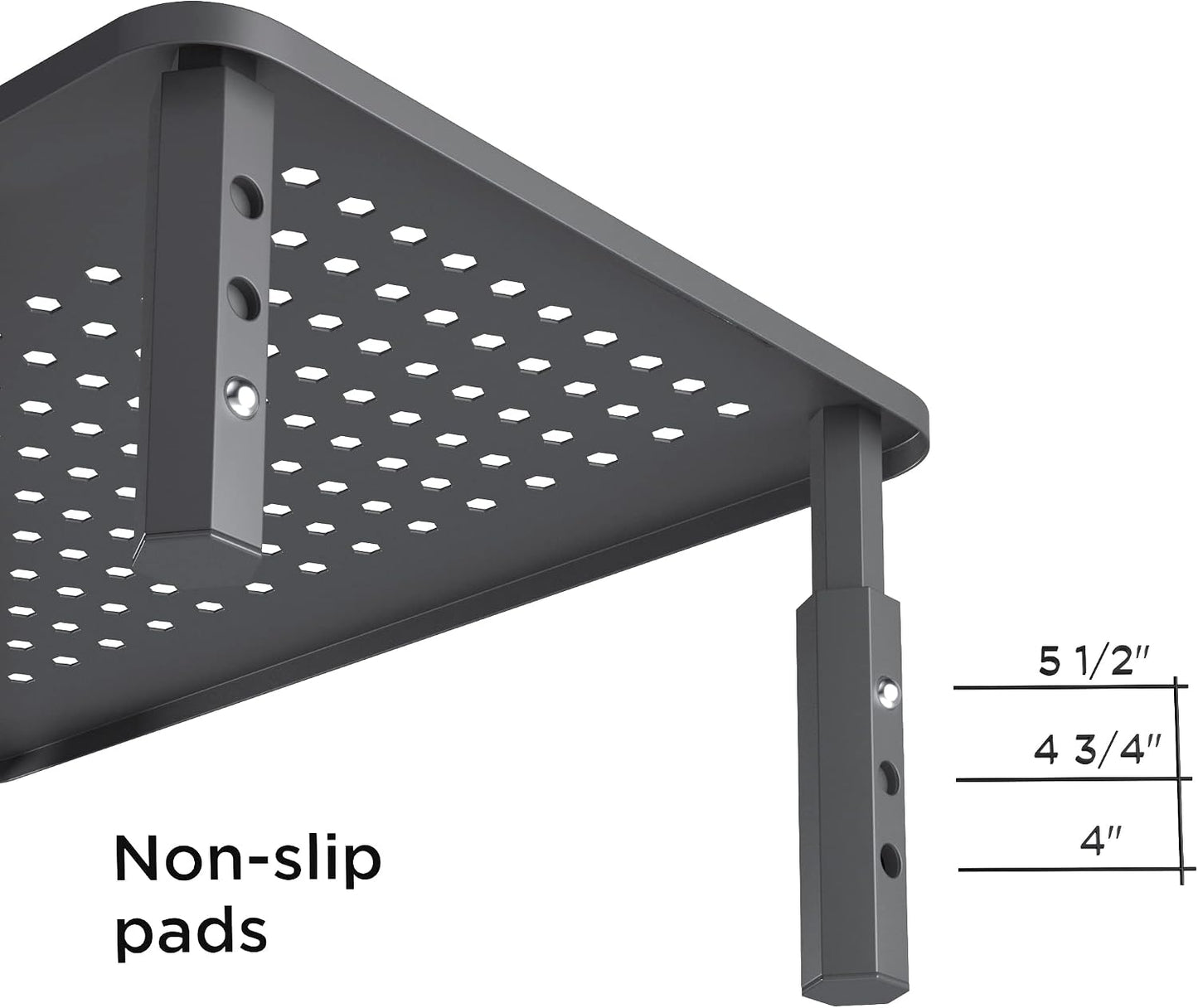 2 Pack EVOOMI Back Saver Monitor Stand for Desk - Monitor Riser - Anti-Skid HD Hexagonal Steel Computer Stand - Free
