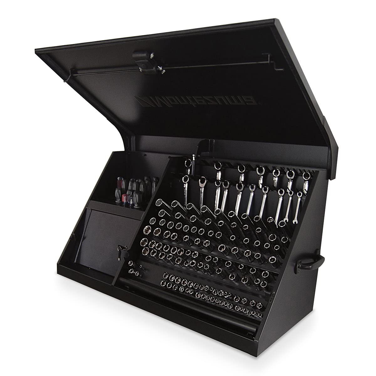 Montezuma 41" x 18" Heavy Duty Steel Triangle Toolbox (steel, flat black)