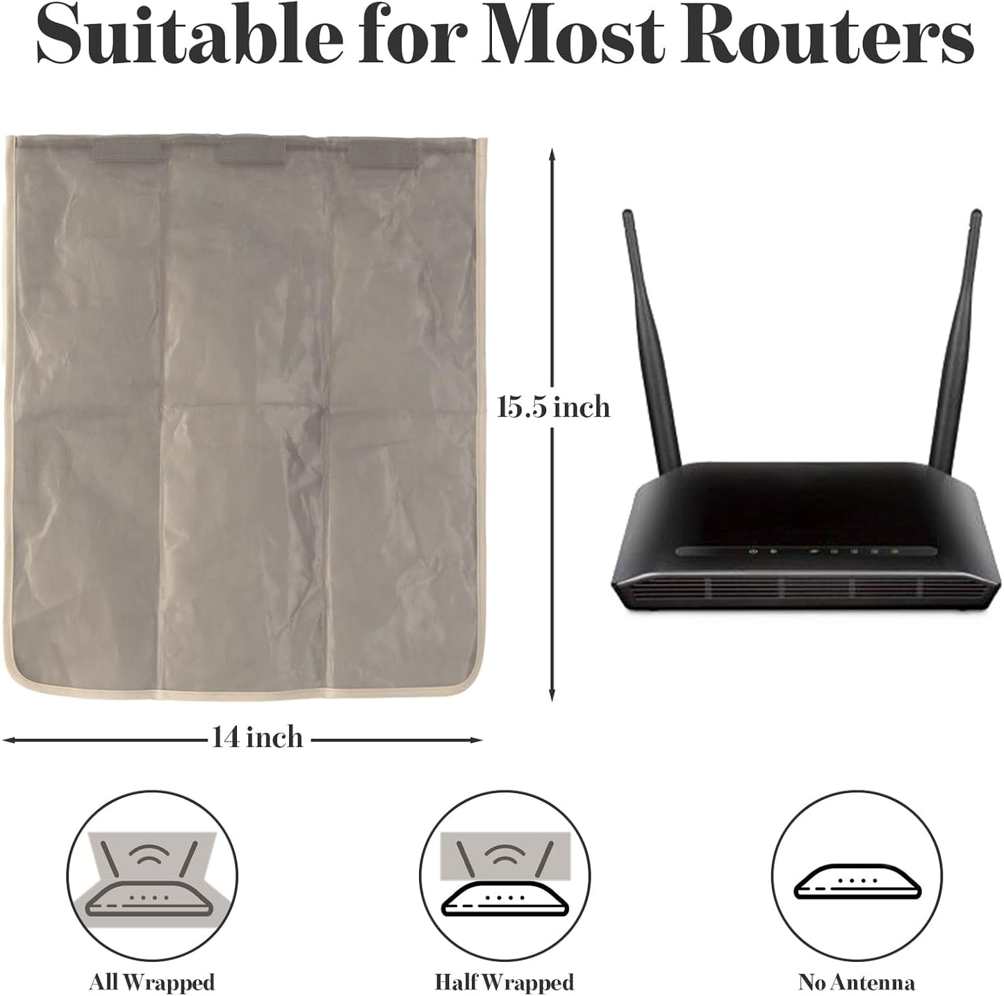 MAOOHON (14IN 15.5IN) WiFi Router Cover for Protection, Versatile Shielding WiFi Guard Cover x