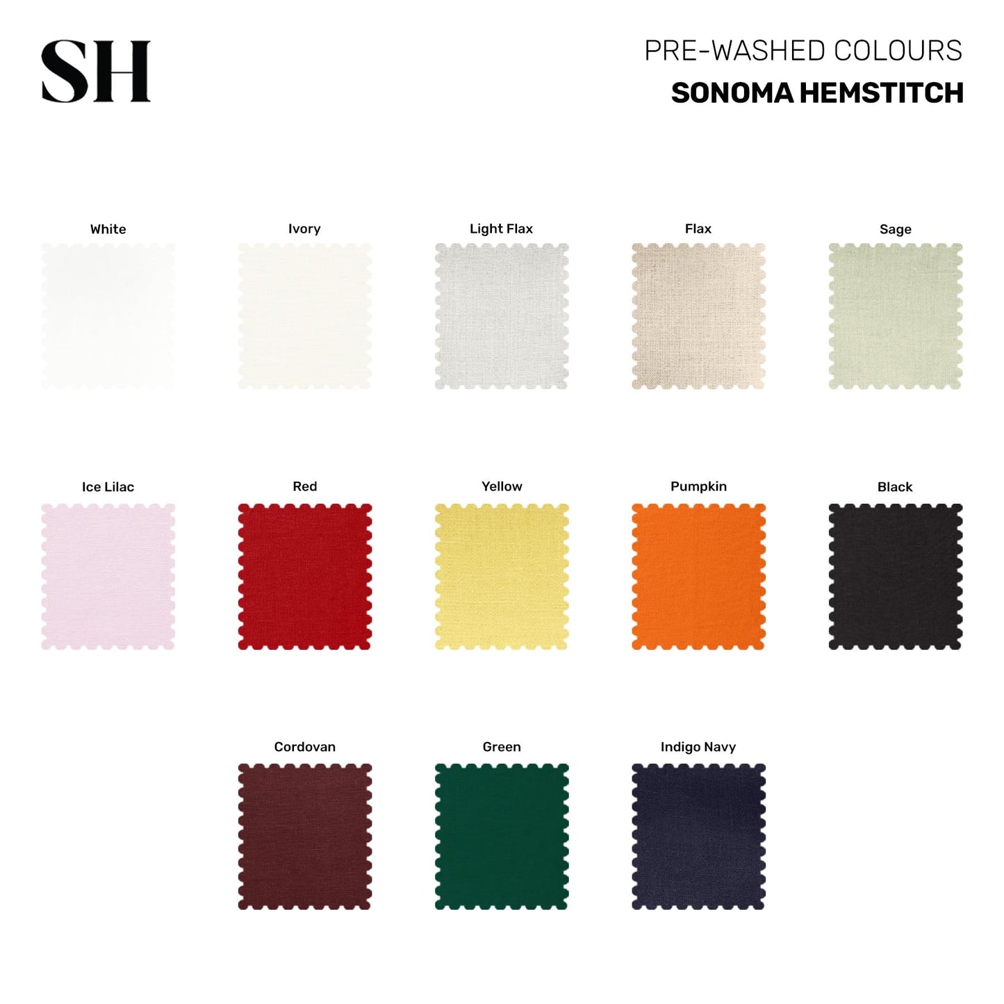 Solino Home Linen Cloth Placemats Set of 6-100% Pure Linen Hemstitch Pumpkin Placemats 14 x 19 Inch - Sonoma Hemstitch Table Place Mats