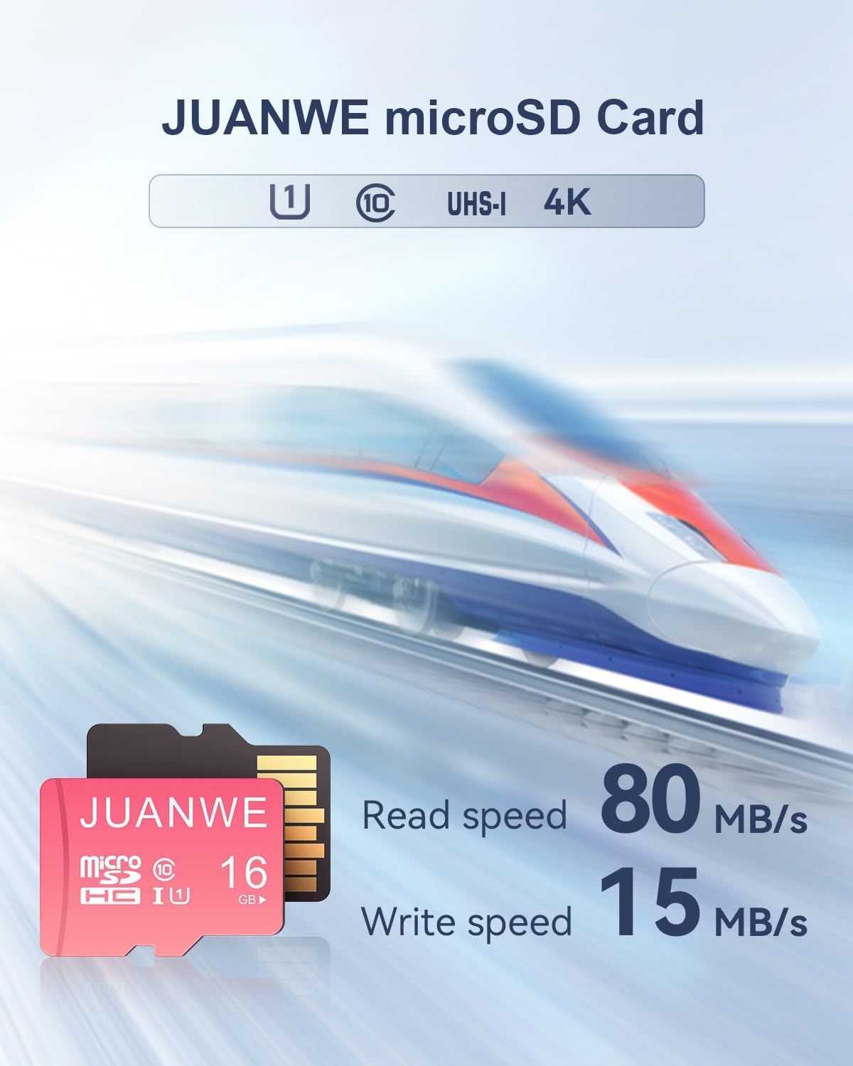 JUANWE 16GB 5 Pack C10, U1,TF 16GB Micro SD Card microSDHC Memory Card with SD Adapter, Card for Dash Cam, Security