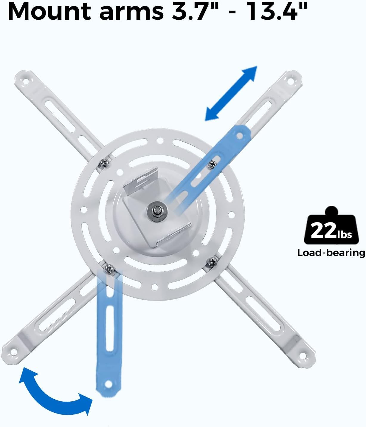 SCREEN PRO 22 lbs 360 30 3.3" Low Profile Projector Ceiling Mount Universal, Max Weight, Rotation Tilt | Universal