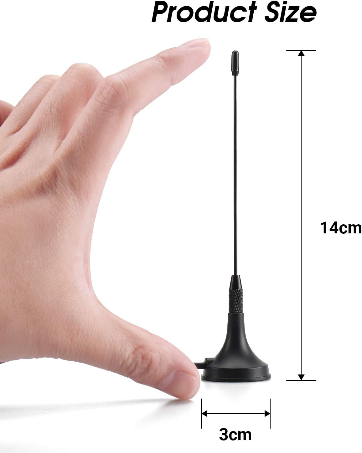 August DTA180 Setup HDTV Antenna - - Portable Mini Digital Aerial with Magnetic Base - Easy - Optimized for Free