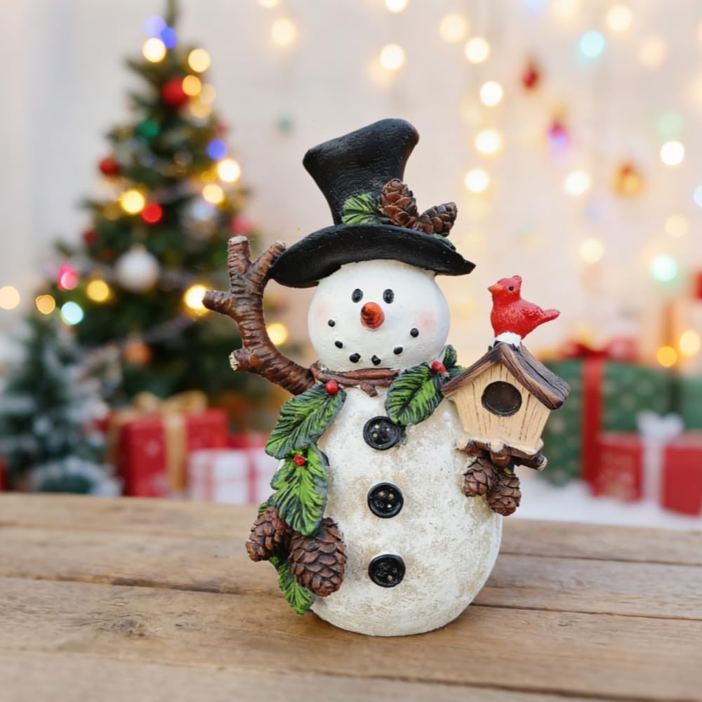 Regine Switzerland Snowman Figurines - Charming Holiday Indoor Decorations | Winter Ornaments for Gifts